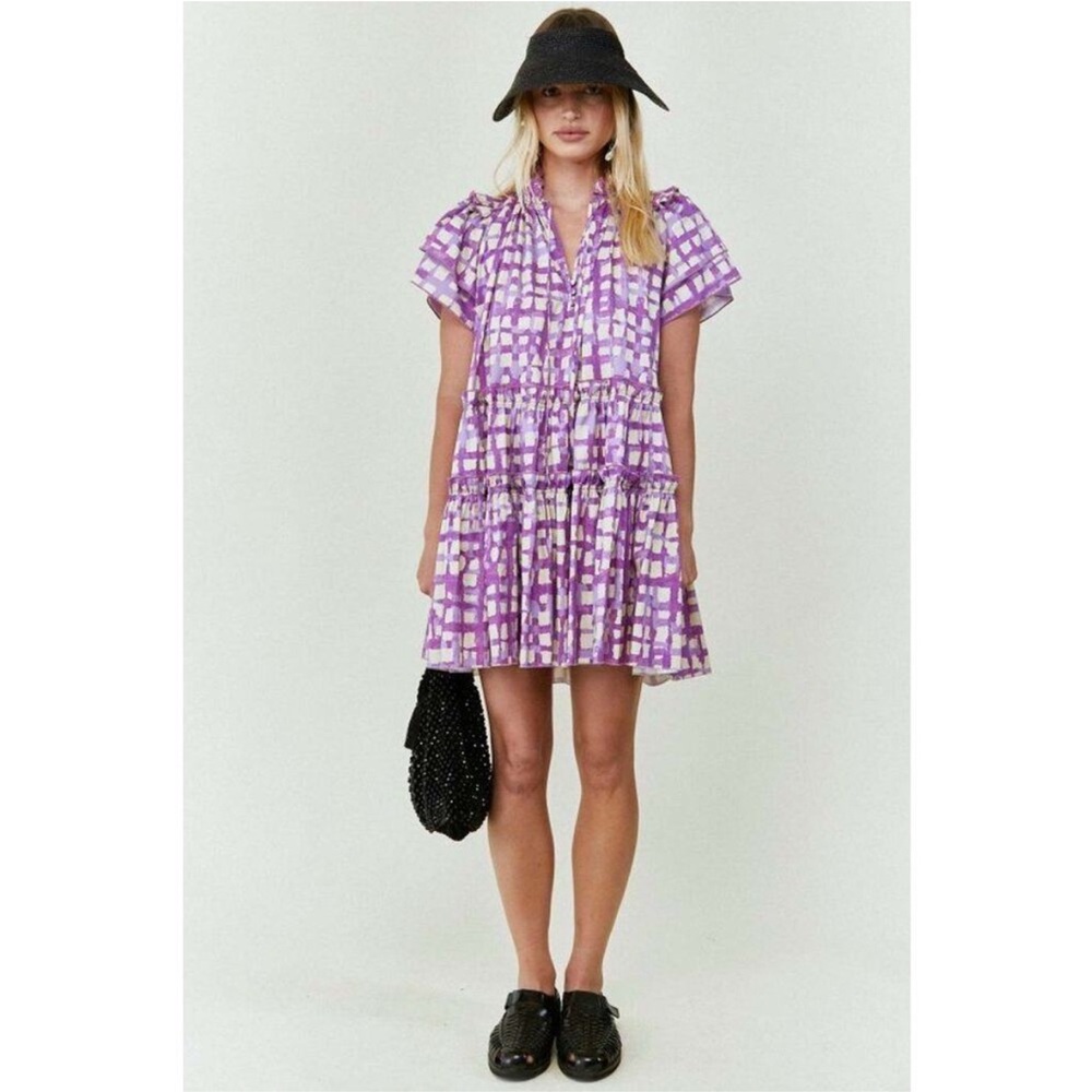 Hunter Bell Merritt dress lavender cobblestone